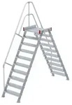 Euroline 512 &Uuml;bergang 60&deg; 600mm Stufenbreite 2x10 Stufen Alu gerieft