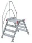 Euroline 512 &Uuml;bergang 60&deg; 1000mm Stufenbreite 2x4 Stufen Alu gerieft