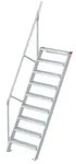 Euroline 510 Treppe 60&deg; 800mm Stufenbreite 9 Stufen Alu gerieft