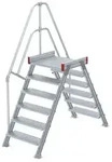 Euroline 512 &Uuml;bergang 60&deg; 1000mm Stufenbreite 2x6 Stufen Alu gerieft