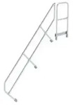 Treppe mit Plattform 45&deg; zweiter Handlauf f&uuml;r 9 Stufen Neigung 45&deg;