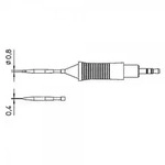 Weller L&ouml;tspitze Serie RTM, Mei&szlig;elform, RTM 008 S/0,8 x 0,4 mm, gerade