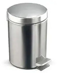 Tret-Abfalleimer Glanzstahl silber 3 Liter