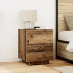 vidaXL Nachttische mit LED-Leuchten 2 Stk. Altholz 45x40x55 cm