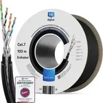 hb-digital 100m CAT 7 Erdverlegekabel Doppelmantel S/FTP PVC + LLDPE AWG23