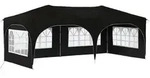 vidaXL Pop-up Partyzelt Schwarz 575 x 288 x 245 cm Oxford-Stoff