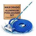Poolsauger Bodensauger Alu D&uuml;se mit Schlauch + 2,4m Teleskopstange zur...