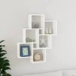vidaXL W&uuml;rfelregal Wei&szlig; 78x15x93 cm Holzwerkstoff