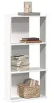 vidaXL B&uuml;cherregal 3 B&ouml;den Wei&szlig; 60x30x120 cm Holzwerkstoff