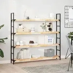 vidaXL Schweberegale 3 Stk. 160x20x4 cm Massivholz Akazie Unbehandelt