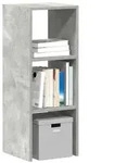 vidaXL B&uuml;cherregal Stapelbar Betongrau 30x30x80 cm Holzwerkstoff