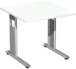 Geram&ouml;bel Schreibtisch Flex S-617101-WS 80x80x68-82cm wei&szlig;/si