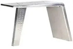 vidaXL Schreibtisch Flugzeugfl&uuml;gel-Optik Silbern 112x50x76 cm Metall