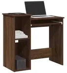 vidaXL Schreibtisch mit Regal Braun Eichen-Optik 84x40x78 cm