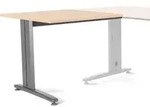 Anstelltisch Metal BxTxH 100x60x73cm Gestell grau Platte Melamin buche
