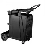 VEVOR Mobiler Werkstattwagen, Schwei_wagen mit 2 Schubladen & abschlie_barem Schrank,