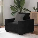 vidaXL Sessel Schwarz 60 cm Samt