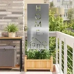 vidaXL Garten dekoratives Panel Silber 50 x 140 cm