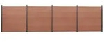 vidaXL Zaunelement-Set Braun 699x186 cm WPC