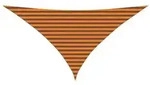 vidaXL Sonnensegel Orange und Braun 3,5 x 3,5 x 4,9 m