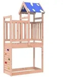 vidaXL Spielturm Braun 110,5 x 52,5 x 215 cm Massives Douglasienholz