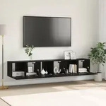 vidaXL TV Schrank Set Schwarze Eiche Holzwerkstoff Mittel TV Schrank
