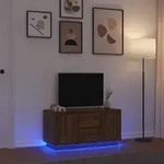 vidaXL TV-Schrank mit LED-Leuchten Braun Eichen-Optik 100x41x50 cm
