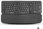 Perixx PERIBOARD-636 DE, ergonomische Wireless Tastatur, inkl. Handballenpolster