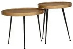 vidaXL Couchtisch 2 Stk. Golden Holzwerkstoff
