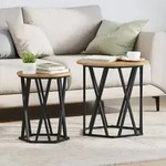 vidaXL Beistelltische 2 Stk. Artisan Eiche Holzwerkstoff