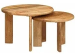 vidaXL Nesting-Couchtische 2 pcs Braun Massivholz Mango