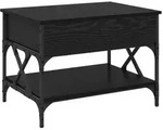 vidaXL Couchtisch Schwarz Eichen-Optik 70x50x50cm Holzwerkstoff