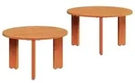 vidaXL Couchtisch 2 pcs Wachsbraun Massivholz Kiefer