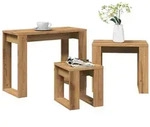 vidaXL Satztische 3 Stk. Artisan-Eiche Holzwerkstoff
