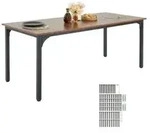 VEVOR Rechteckiger Esstisch K&uuml;chentisch Holztisch (180 cm / 136,1 kg...