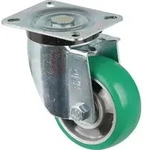 Lenkrolle D.100mm Trgf.200kg PU Platte L105xB85mm Farbe Rl.blau BS ROLLEN
