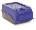 Novaliv 2x Klein 3,5 L Zwiebeltopf marineblau Zwiebelbox Knoblauchtopf