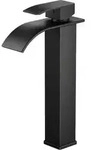 Wasserhahn Bad Schwarz Wasserfall Waschtischarmatur Auslaufh&ouml;he 220mm