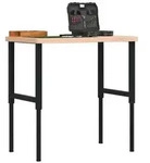 vidaXL Werkbank 100x60x(73-99,5) cm Massivholz Buche Rechteckig