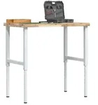vidaXL Werkbank 100x60x(73-99,5) cm Massivholz Akazie Rechteckig