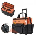 VEVOR Werkzeugtasche mit Rollen, 50 kg Tragkraft, 27 Taschen, Arbeitsrucksack...