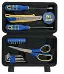 Haushalt Werkzeug Set 21-teilig Ma&szlig;band Schraubenzieher Messer Schere uvm.