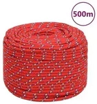 vidaXL Bootsseil Rot 10 mm 500 m Polypropylen