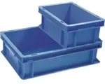 Transportbeh&auml;lter L600xB400xH120mm blau PP Muschelgr.Seitenw&auml;nde...