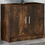 vidaXL Waschbeckenschrank R&auml;uchereiche 63x29x55 cm Holzwerkstoff