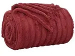 vidaXL &Uuml;berwurfdecke Bordeauxrot 240 x 220 cm Fleece