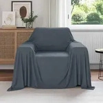vidaXL Wohndecken 6 pcs Dunkelgrau 210 x 140 cm Fleece