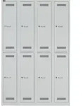 Bisley Garderobenschrank LIGHT, 4 Abteile 300 &agrave; 2 F&auml;cher, Farbe lichtgrau
