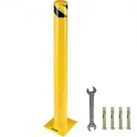 VEVOR Sicherheitspoller, Stahlpollerpfosten, 122 cm H, 14 cm T, gelbe Schilder,