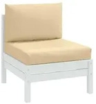 vidaXL Palettenkissen 2-tlg. Melange Beige Stoff